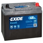 Аккумулятор EXIDE Excell EB454 45Ah 330A для morris