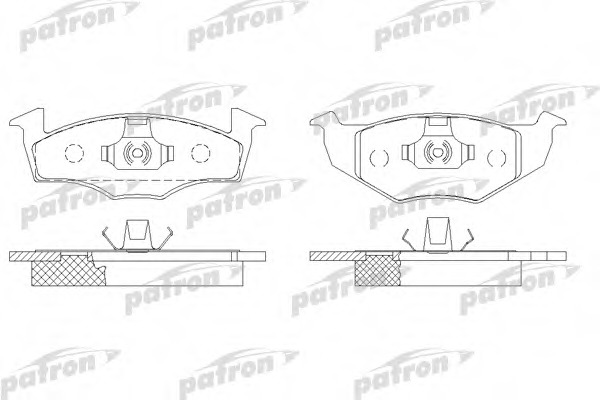 pbp1101 PATRON Комплект тормозных колодок, дисковый тормоз
