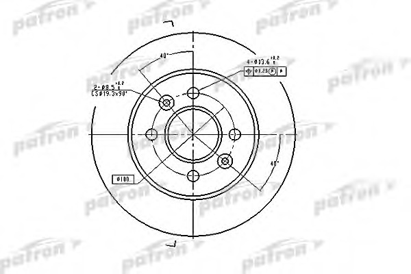 pbd1030 PATRON Тормозной диск