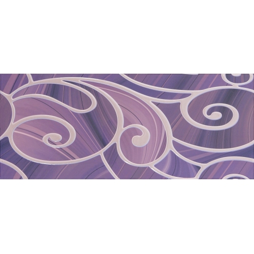 Купить Керамическая плитка декор Шахтинская Arabeski 01 фиолетовый 250*600 (шт.) в интернет-магазине Ravta – самая низкая цена