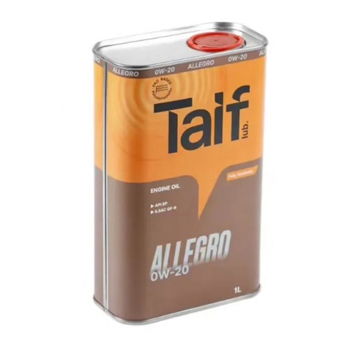 Купить Моторное масло TAIF Allegro 0W-20 Синтетическое 1л в интернет-магазине Ravta – самая низкая цена