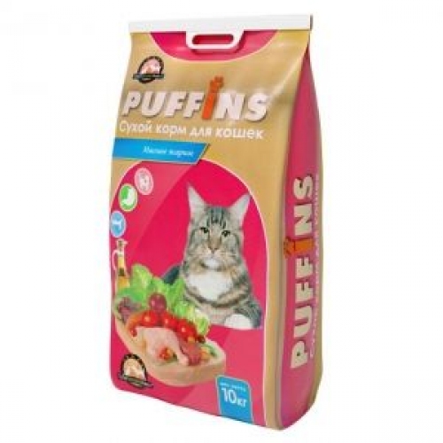 Купить Корм Puffins  для кошек Мясное жаркое 10кг в интернет-магазине Ravta – самая низкая цена