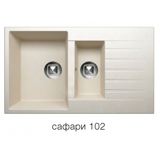 Купить Кварцевая мойка для кухни Толеро R-118 (сафари, цвет №102) в интернет-магазине Ravta – самая низкая цена