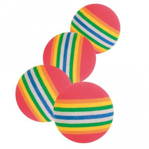 Купить Игрушка TRIXIE Радужные мячи д. 3.5см, 4шт в интернет-магазине Ravta – самая низкая цена
