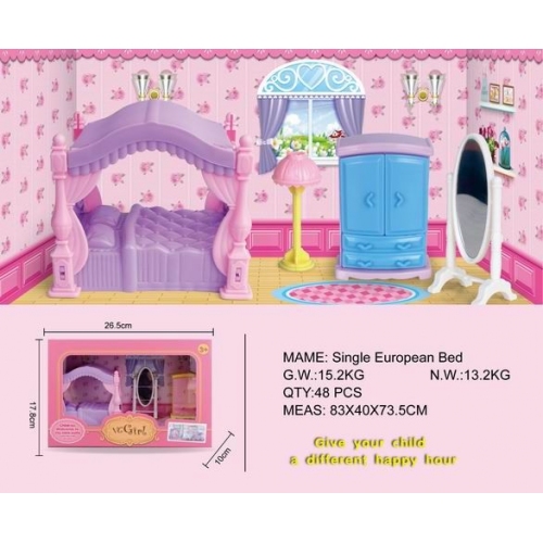Купить VC Girl. Мебель для кукол "Спальня" в/к 26,5*10*17,8 см. арт.Y23895045 в интернет-магазине Ravta – самая низкая цена