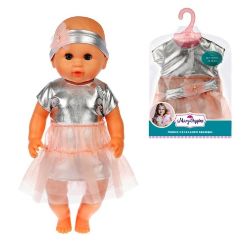 Купить Mary Poppins. Одежда для куклы арт.452160 "Платье с повязкой  Модница" 38-43см, в интернет-магазине Ravta – самая низкая цена