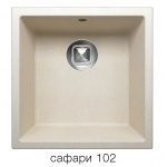 Кварцевая мойка для кухни Толеро R-128 (сафари, цвет №102)  полигран