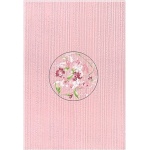 Керамическая плитка декор Azori Ализе Лила Цветы розовый 405*278 (шт.)  товары с фото в разделе ванной