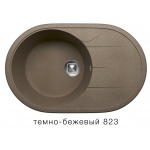 Кварцевая мойка для кухни Толеро R-116 (темно-бежевый, цвет №823)  из искусственного камня
