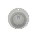 Кварцевая мойка для кухни Толеро R-108 (серый металлик, цвет №001)  полигран