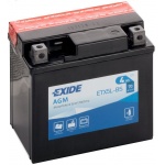 Мото аккумулятор EXIDE ETX5L-BS 4Ah 70A для ac