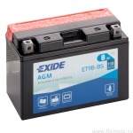 Мото аккумулятор EXIDE ET9B-BS 8Ah 110A для volvo v70 iii (bw)