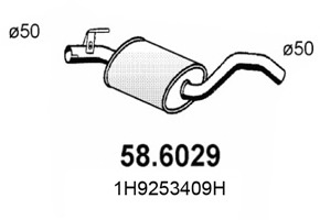 58.6029 ASSO Средний глушитель выхлопных газов