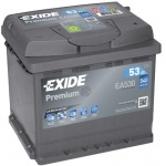 Аккумулятор EXIDE Premium EA530 53Ah 540A для mitsuoka