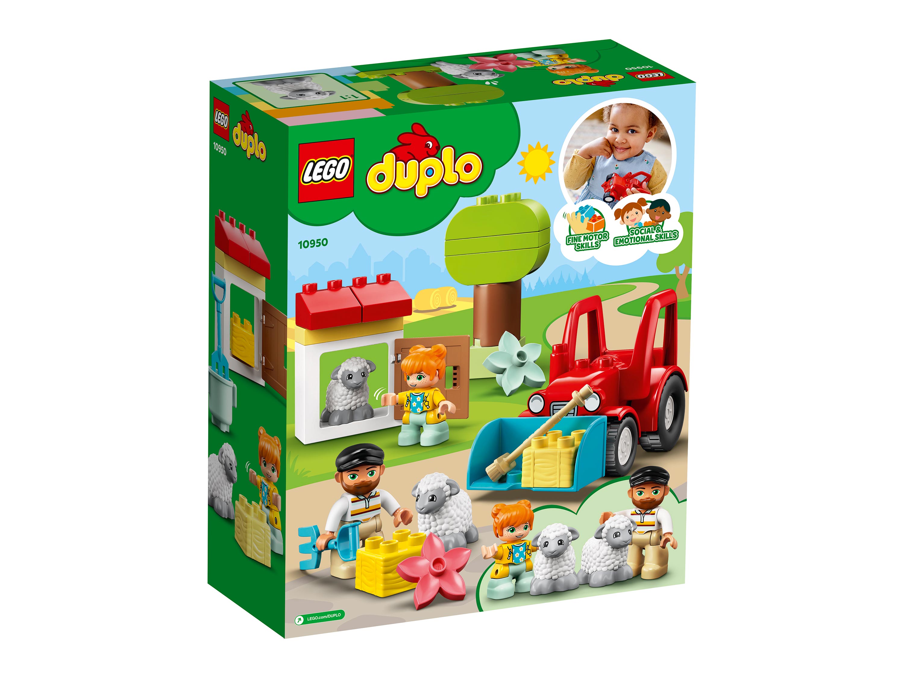 Конструктор LEGO DUPLO Фермерский трактор и животные 10950: цена, описание,  отзывы