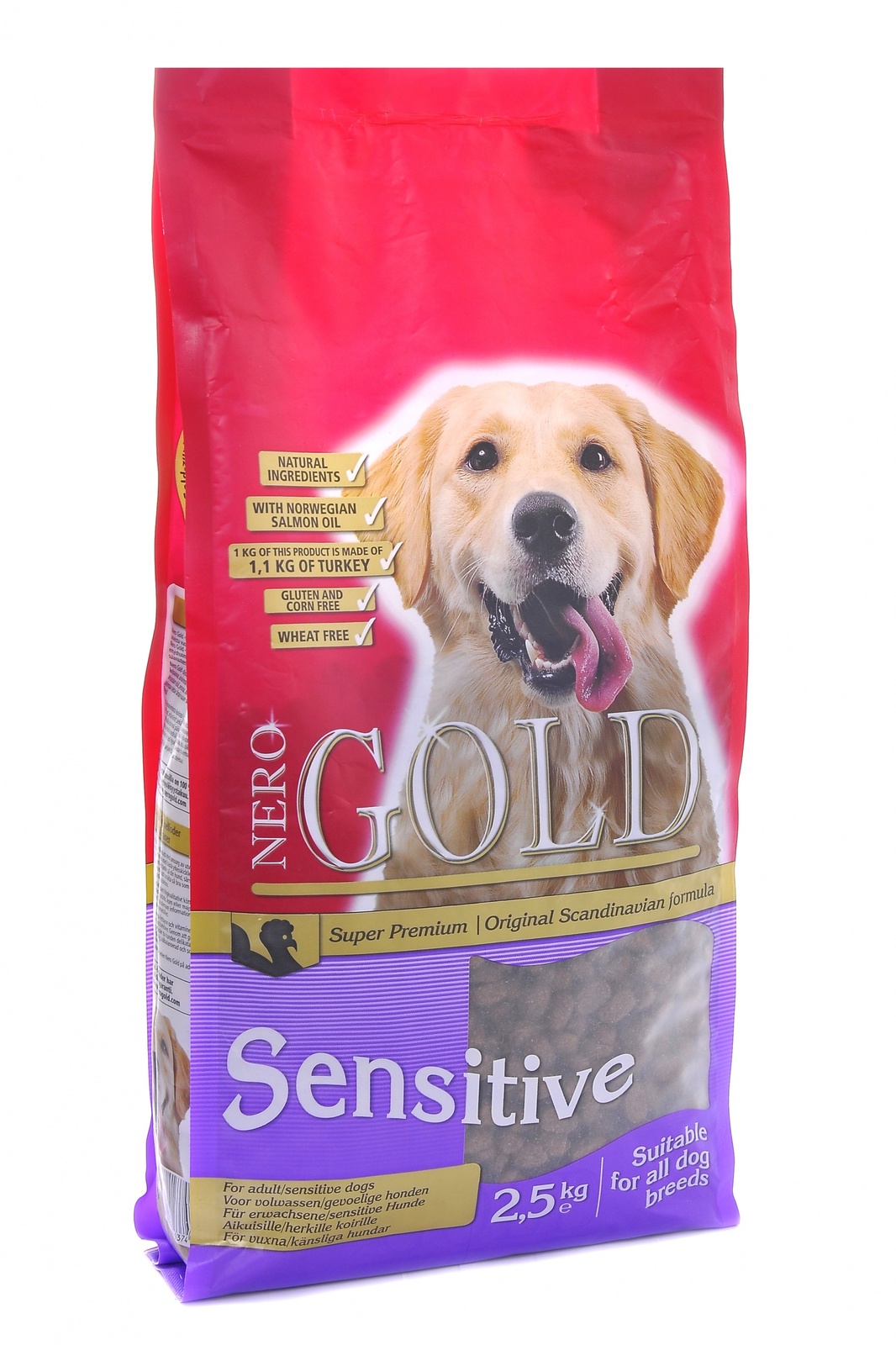 NERO GOLD super premium Для Чувствительных собак с Индейкой и рисом (Sensitive Turkey 23/13) 12кг от Ravta NERO GOLD super premium Для Чувствительных собак с Индейкой и рисом (Sensitive Turkey 23/13) 12кг от Ravta