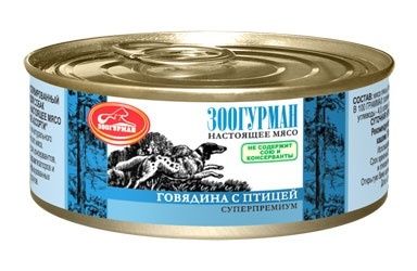 Консервы Зоогурман для собак Мясное Ассорти Говядина с птицей 100г ...