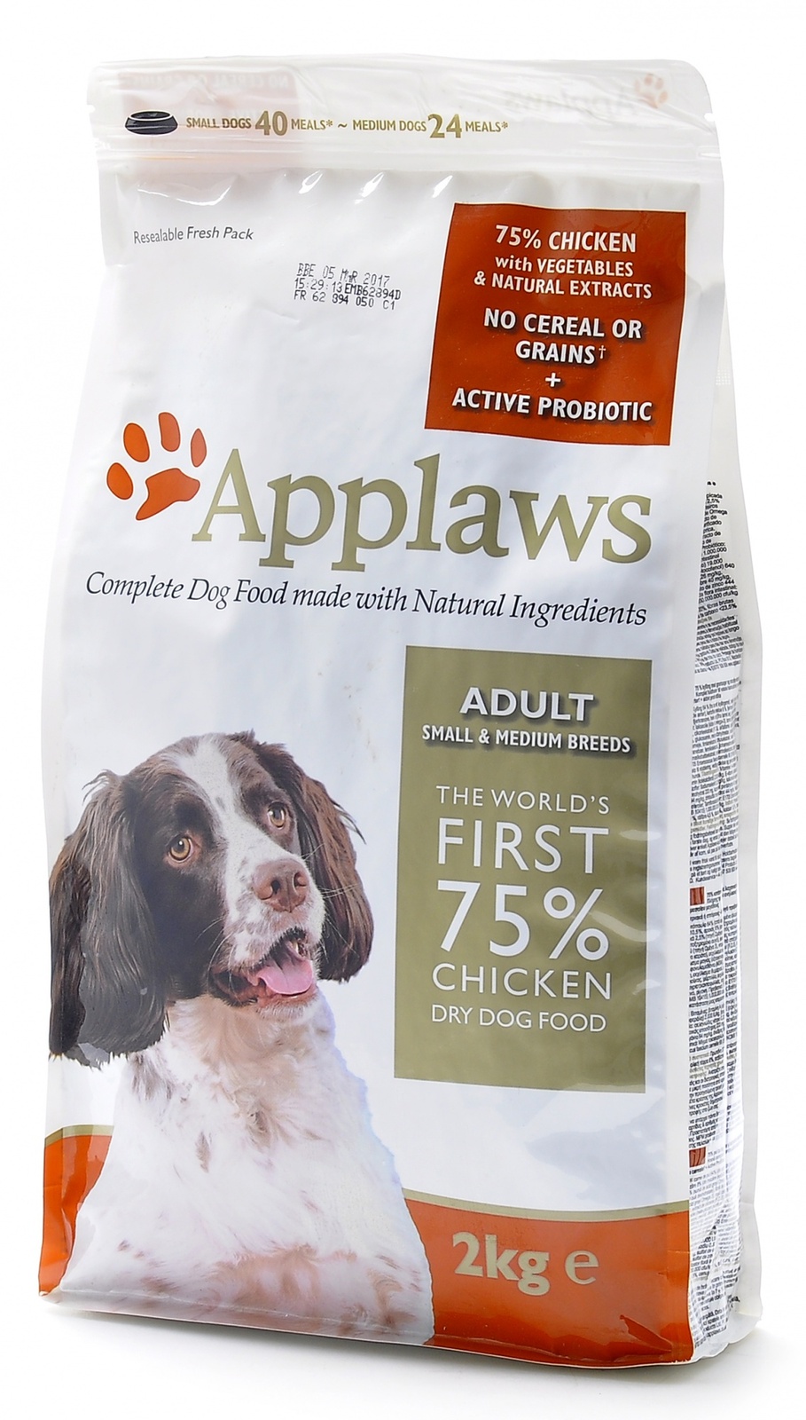 Applaws Беззерновой для Собак малых и средних пород "Курица/Овощи: 75/25%" (Dry Dog Chicken Small & Medium Breed Adult) DD4515C 15кг от Ravta Applaws Беззерновой для Собак малых и средних пород "Курица/Овощи: 75/25%" (Dry Dog Chicken Small & Medium Breed Adult) DD4515C 15кг от Ravta