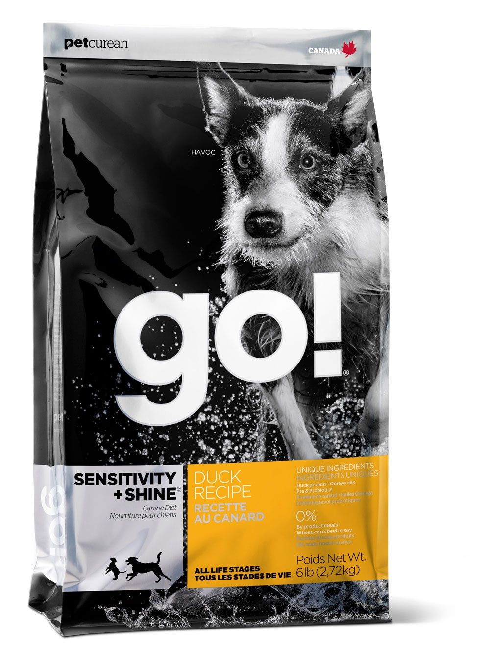 Корм GO! NATURAL для Щенков и Собак с Цельной Уткой и овсянкой Sensitivity  + Shine Duck Dog Recipe 11,35кг: цена, описание, отзывы