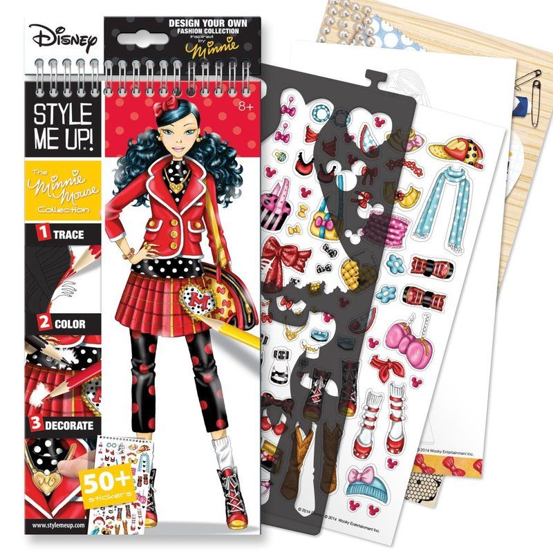 Блокнот с трафаретами DISNEY "Коллекция Минни Маус", Style Me Up (2206 ...