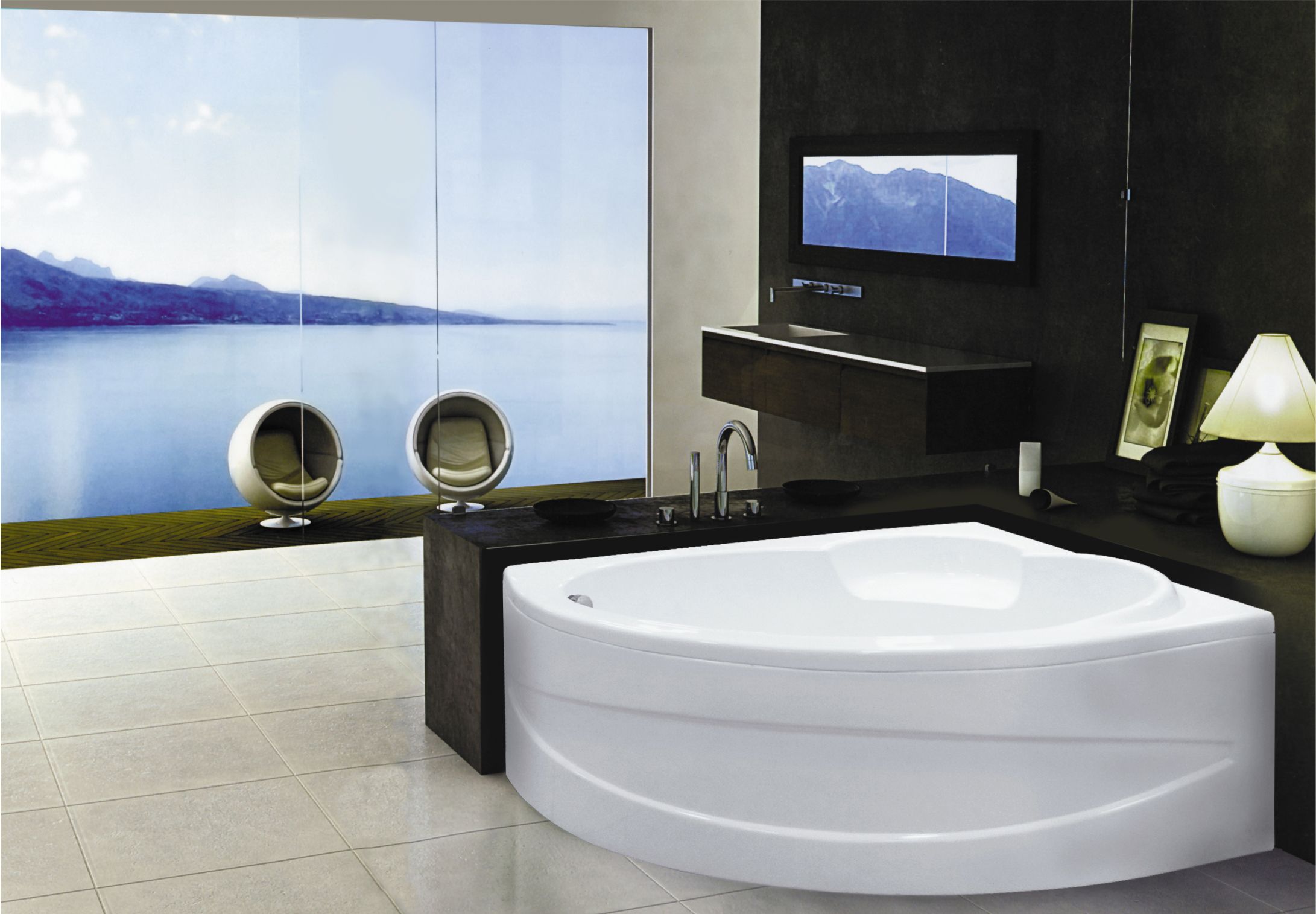 Ванна акриловая Eurolux Спарта 160х100х50, объем 280 л, правая: цена ...