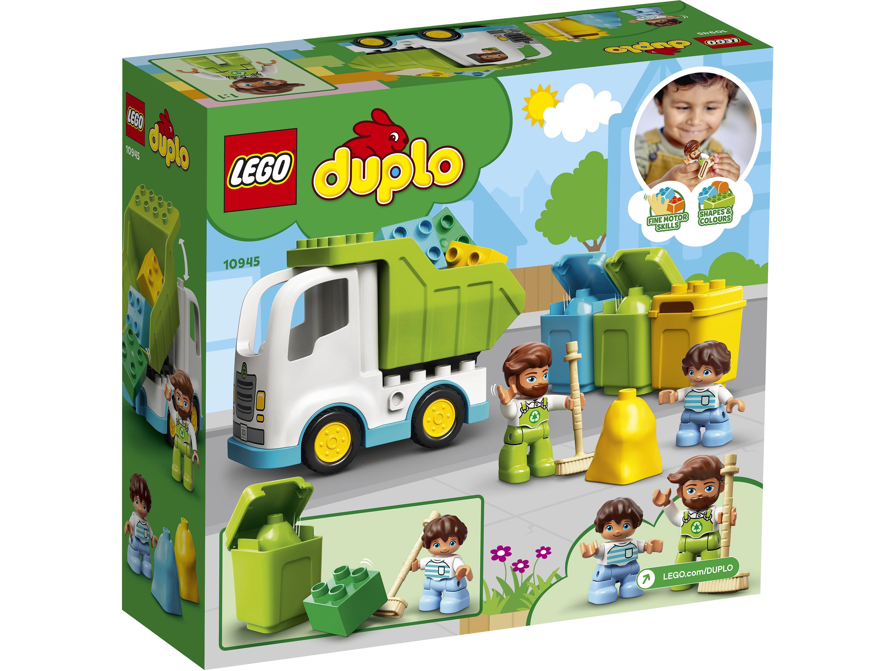 Конструктор LEGO DUPLO Мусоровоз и контейнеры 10945: цена, описание, отзывы