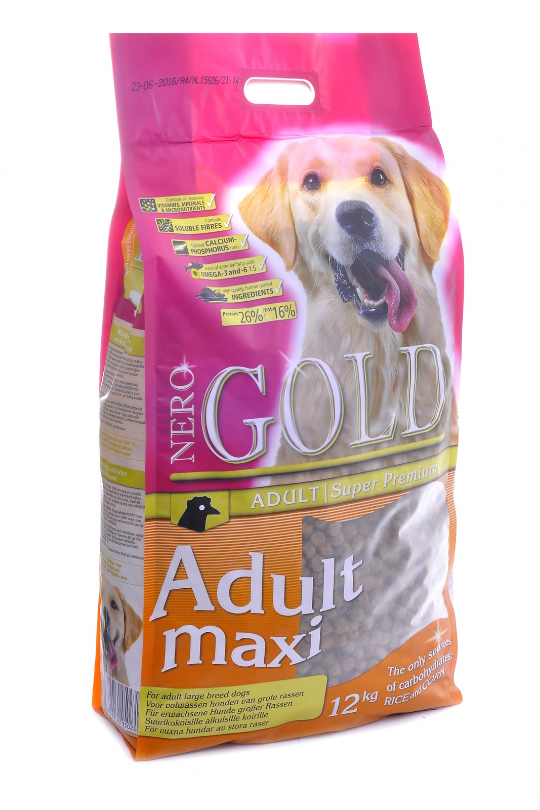 NERO GOLD super premium Для Взрослых собак Крупных пород (Adult Maxi 26/16) 12кг от Ravta NERO GOLD super premium Для Взрослых собак Крупных пород (Adult Maxi 26/16) 12кг от Ravta