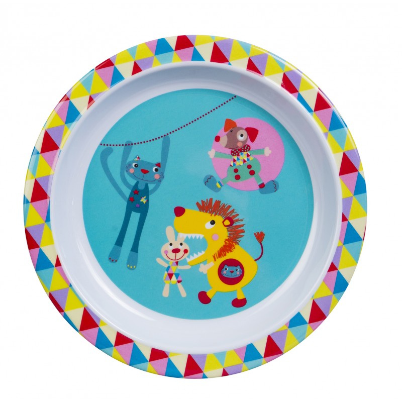Тарелка для малыша. Комплект посуды Ebulobo Волшебный цирк. Ebulobo тарелочка Волшебный цирк. Ложка Ebulobo Волшебный цирк. Детская тарелка.