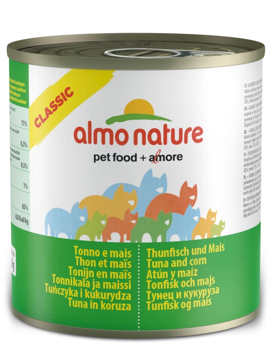 Корм almo nature. Корм для кошек Almo nature Classic c Атлантическим тунцом 280 г. Корм влажный для кошек Almo nature HFC консервированный. Almo nature консервы для кошек. Алмо натуре для кошек консервы с тунцом.