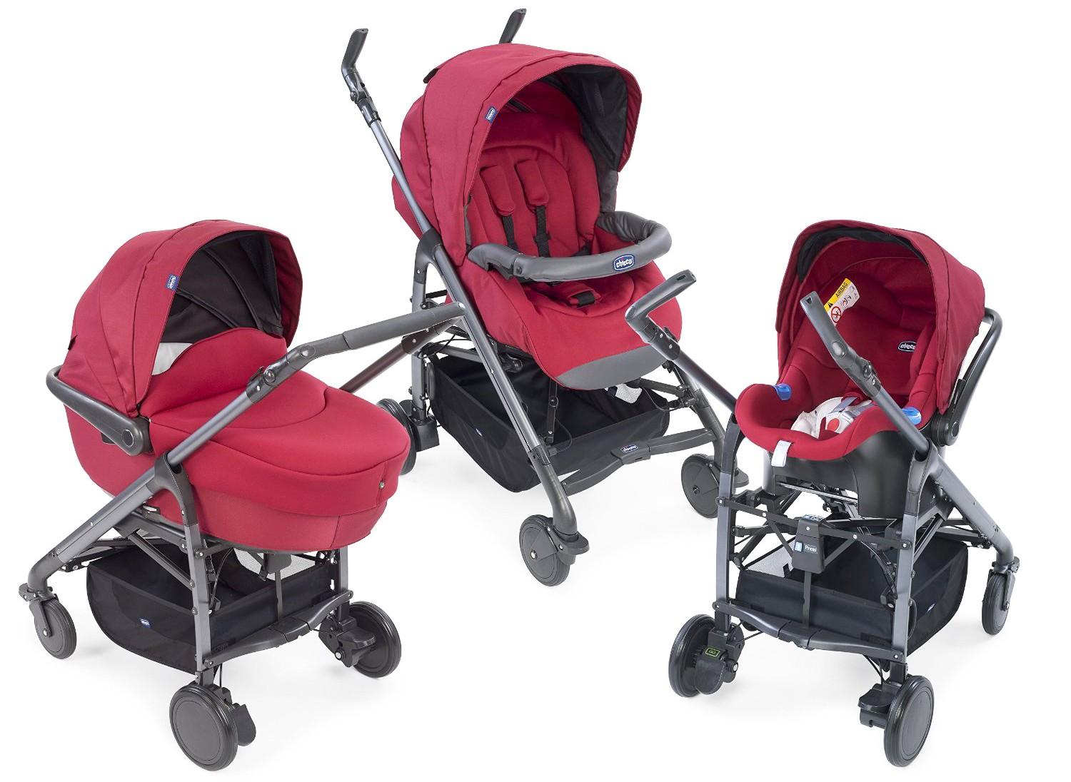 Коляска детская 3 в 1 Chicco Trio Love Red (07CO1405red): цена ...