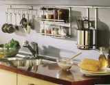 Организовываем кухонное пространство: рейлинговая система
