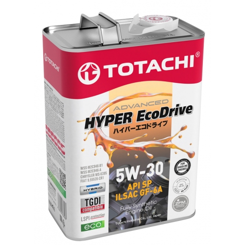 Купить TOTACHI HYPER Ecodrive Fully Synthetic SP/GF-6A 5W-30 4л в интернет-магазине Ravta – самая низкая цена