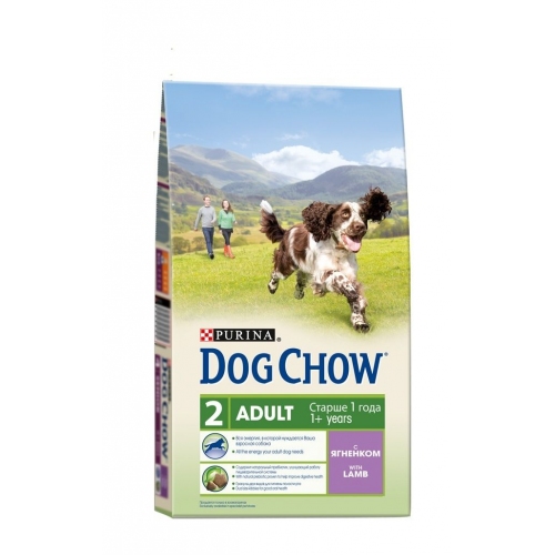 Купить Корм Dog Chow Adult для собак, ягненок с рисом 14кг в интернет-магазине Ravta – самая низкая цена