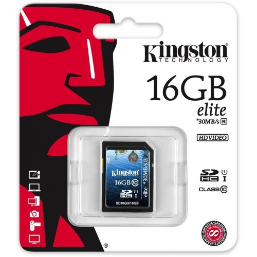 Купить Флеш карта SDHC 16Gb Class10 Kingston SD10G3/16GB в интернет-магазине Ravta – самая низкая цена