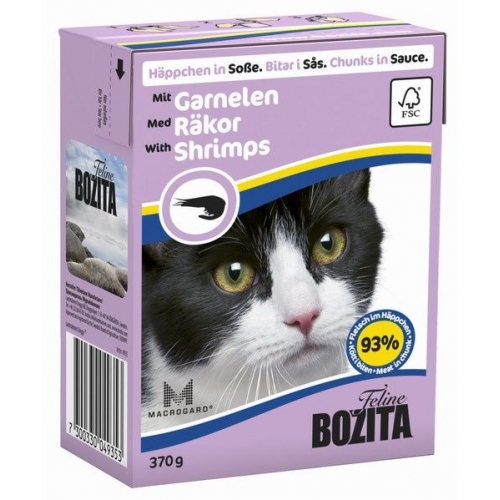 Купить Bozita super premium Кусочки в СОУСЕ для кошек с креветками (Shrimps) 0,37кг в интернет-магазине Ravta – самая низкая цена