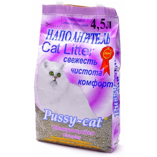 Купить Комкующийся наполнитель Pussy-Cat, 4,5л в интернет-магазине Ravta – самая низкая цена