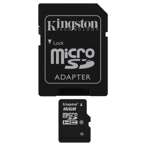 Купить Флеш карта microSDHC 16Gb class10 + adapter SD Kingston (SDC10/16Gb) в интернет-магазине Ravta – самая низкая цена