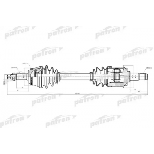 Купить pds6221 PATRON Приводной вал в интернет-магазине Ravta – самая низкая цена