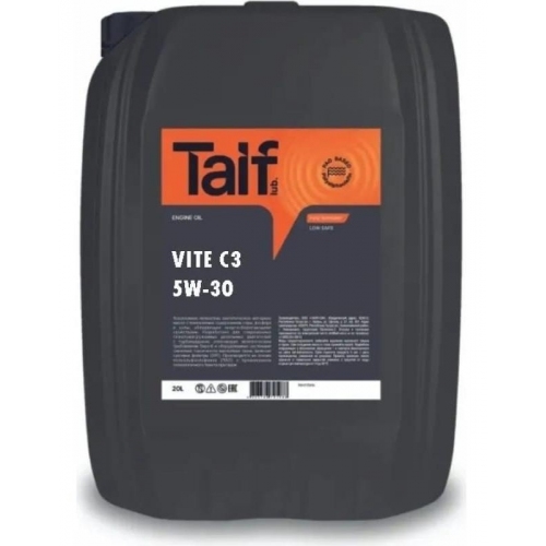Купить TAIF VITE 5W-30 C3, 20L. (PAO). Масло моторное. в интернет-магазине Ravta – самая низкая цена