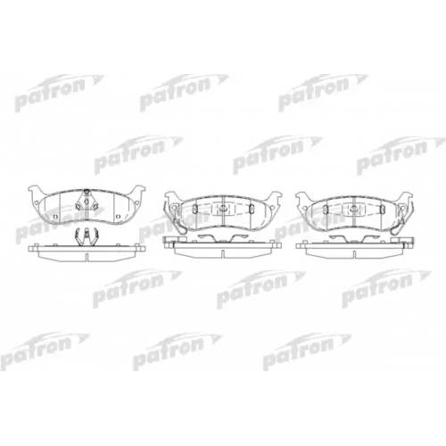 Купить pbp7001 PATRON Комплект тормозных колодок, дисковый тормоз в интернет-магазине Ravta – самая низкая цена