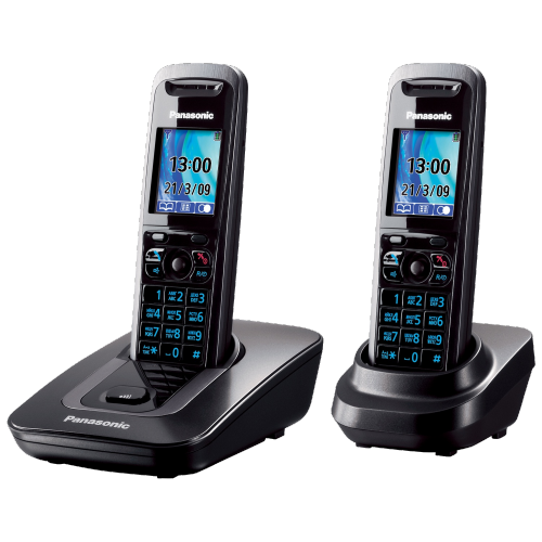 Купить Телефон DECT Panasonic KX-TG8412RUT (темно-серый металлик) в интернет-магазине Ravta – самая низкая цена