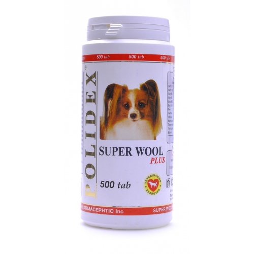 Купить Витамины для собак для шерсти, кожи, когтей и профилактика дерматитов Super Wool plus, 500 таб. в интернет-магазине Ravta – самая низкая цена