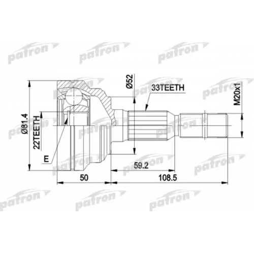 Купить pcv1287 PATRON Шарнирный комплект, приводной вал в интернет-магазине Ravta – самая низкая цена
