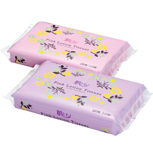 Купить 003811Бумажные розовые двухслойные салфетки  "Kami Shodji" "ELLEMOI" "Pink" с коэнзимом Q10 110шт (1 в интернет-магазине Ravta – самая низкая цена