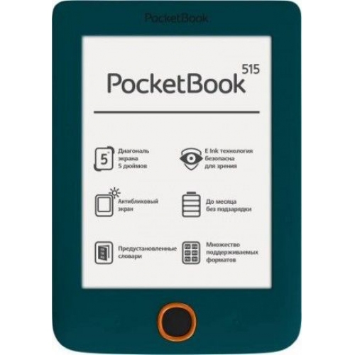 Купить Электронная книга PocketBook 515 (черный/зеленый) в интернет-магазине Ravta – самая низкая цена