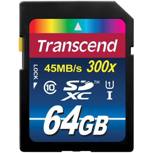 Купить Карта памяти Transcend SDXC UHS-I Card 64GB Class10, 300x (TS64GSDU1) в интернет-магазине Ravta – самая низкая цена
