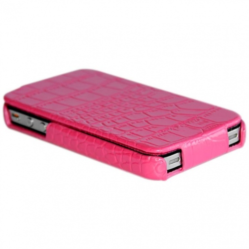 Купить Чехол HOCO Bright Crocodile leather case для iPhone 4/4s, имитация кожи крокодила (розовый) в интернет-магазине Ravta – самая низкая цена
