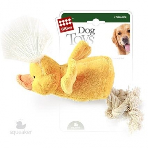 Купить Игрушка GiGwi для собак Утка с пищалкой в интернет-магазине Ravta – самая низкая цена
