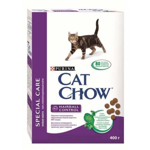 Купить Корм Cat Chow Special Сare корм для кошек, профилактика комков шерсти 400г в интернет-магазине Ravta – самая низкая цена