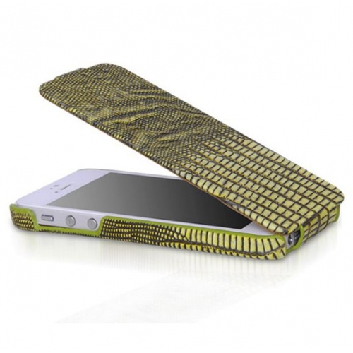 Купить Чехол Borofone Lizard flip leather case для iPhone 5, имитация кожи ящерицы (желтый) в интернет-магазине Ravta – самая низкая цена